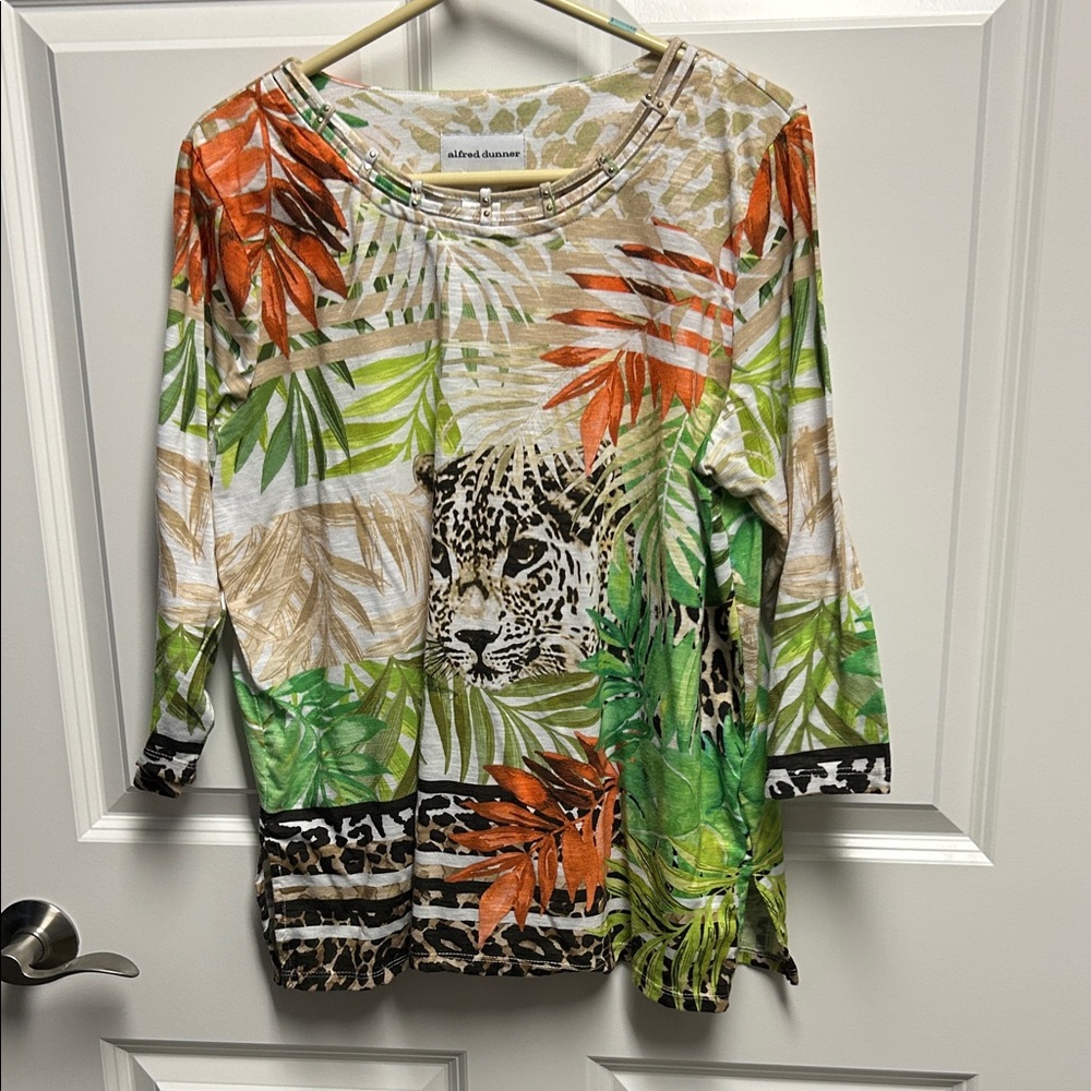 Alfred Dunner Jungle Print Women's Blouse
